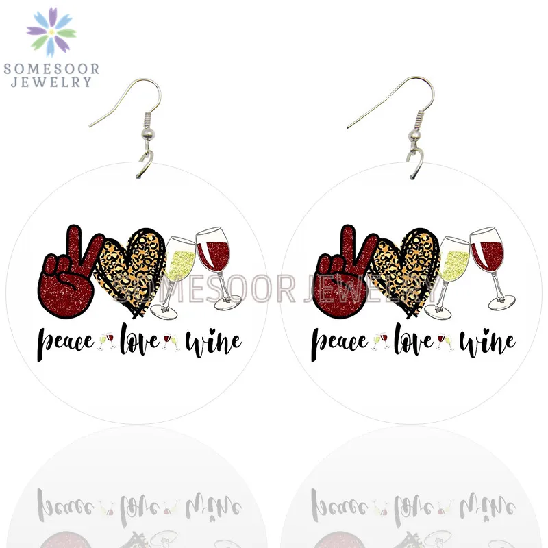 Peace Love Melanin Sista Afrocentric Wooden Earrings Drop.