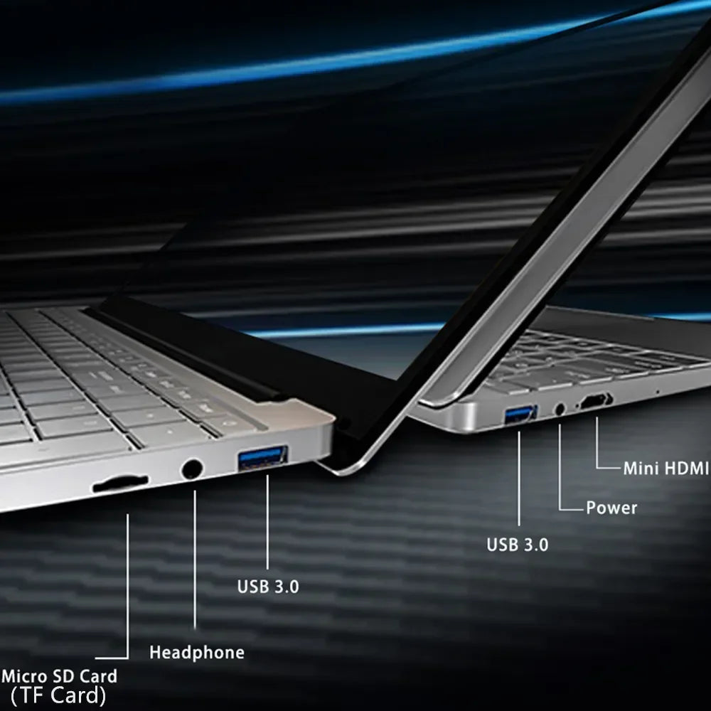 Windows 10 11 Pro Laptop,  Celeron J4125, 15.6 ", 1920X1080, 12GB RAM, 128GB 256GB 512GB, 1TB 2TB SSD, Windows 10 Notebook