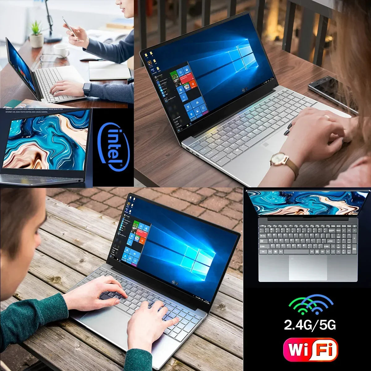 Windows 10 11 Pro Laptop,  Celeron J4125, 15.6 ", 1920X1080, 12GB RAM, 128GB 256GB 512GB, 1TB 2TB SSD, Windows 10 Notebook