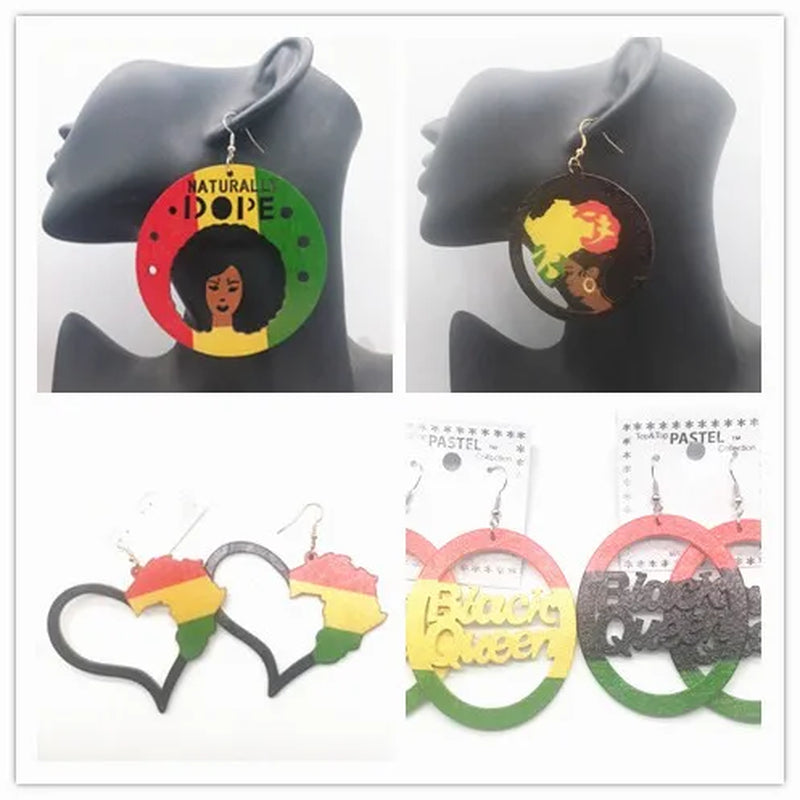 Afrocentric Wooden Earrings