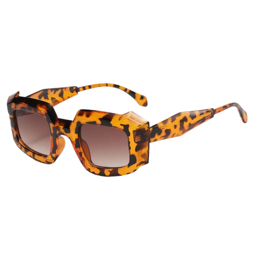 Sunnies UV400 Protection Polygon Men Women Sunglasses Shades Square Sun Glasses Futuristic Frame GREEN