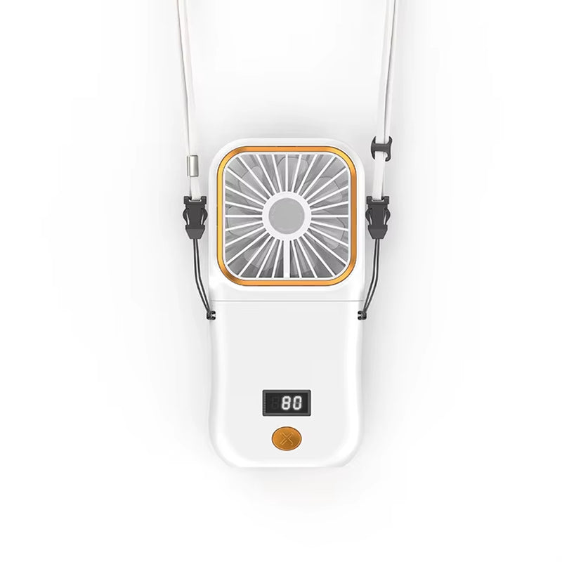 Hanging Neck Fans Mini Portable Folding USB Charging 3000Mah Power Bank Portable Handheld Desktop Multi Function Fan